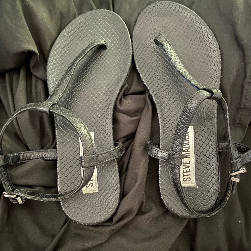 Steve Madden snake skin print sandals